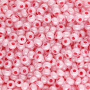 Cuentas de Rocalla Preciosa 9/0, 2,5 mm - Rosa nacarado, 20 g