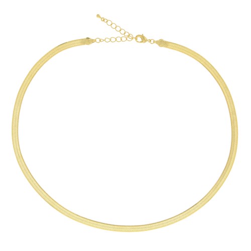 Collar de serpentina plana 5 mm - Dorado x51cm