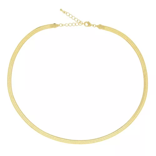 Collar de serpentina plana 5 mm - Dorado x51cm