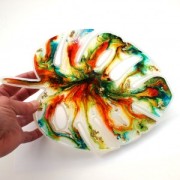 Molde de silicona para hacer una hoja de filodendro en resina 24x17 cm x1