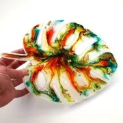 Molde de silicona para hacer una hoja de filodendro en resina 24x17 cm x1