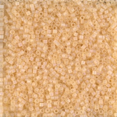 Miyuki Delica 11/0 DB1287 - Transparent Mat Light Straw Luster x8g