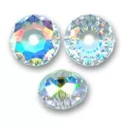 Cuenta redonda aplanada PureCrystal 5040 de 8 mm - Crystal AB x1