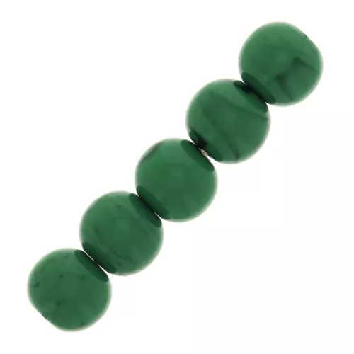 Cuenta de resina Opaco 6 mm - Malachite x10
