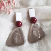 Cuenta de resina Opaco 14 mm - Lie de vin x1