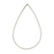 Tejido de gota y anillos de montaje 25,5x16,5 mm - acero inoxidable 304 x1