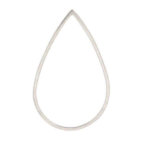 Tejido de gota y anillos de montaje 25,5x16,5 mm - acero inoxidable 304 x1