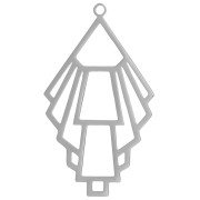 Colgante geométrico design 39x23 mm - Acero inoxidable 316L x1|raw }}