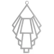 Colgante geométrico design 39x23 mm - Acero inoxidable 316L x1