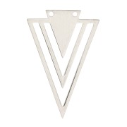 Pendentif 2 trous triangle évidé 36x24 mm - Acero inoxidable x1|raw }}