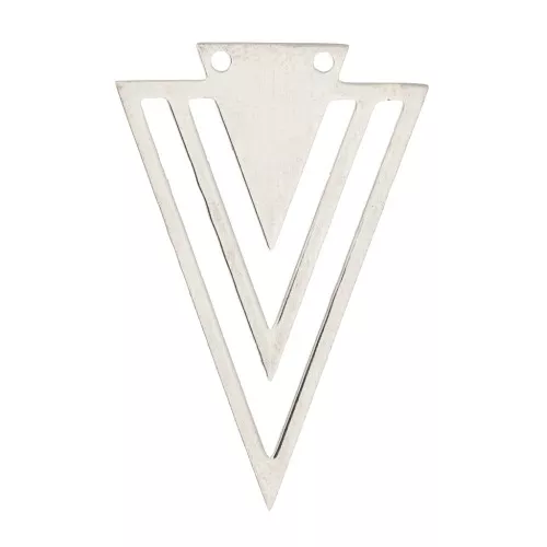 Pendentif 2 trous triangle évidé 36x24 mm - Acero inoxidable x1