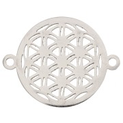 Entrepieza rond calada motif Fleur de vie 17 mm- Acero inoxidable x1|raw }}