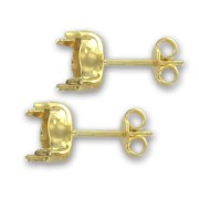 pendientes con trasera soporte cabuchón sin anilla 8 mm dorado con oro finox2