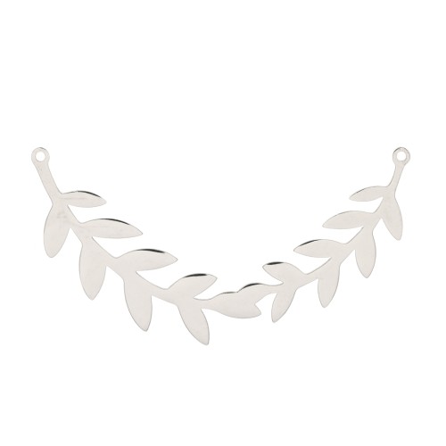 Entrepieza pour collier couronne de laurier 57x13 mm- Acero inoxidable x1