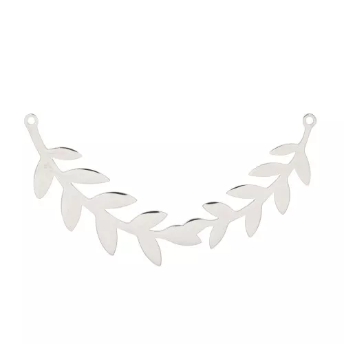 Entrepieza pour collier couronne de laurier 57x13 mm- Acero inoxidable x1