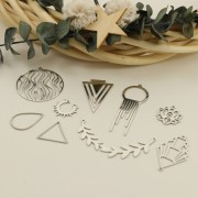 Entrepieza pour collier couronne de laurier 57x13 mm- Acero inoxidable x1