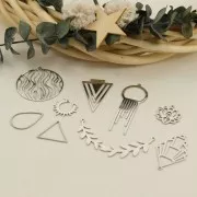 Entrepieza pour collier couronne de laurier 57x13 mm- Acero inoxidable x1