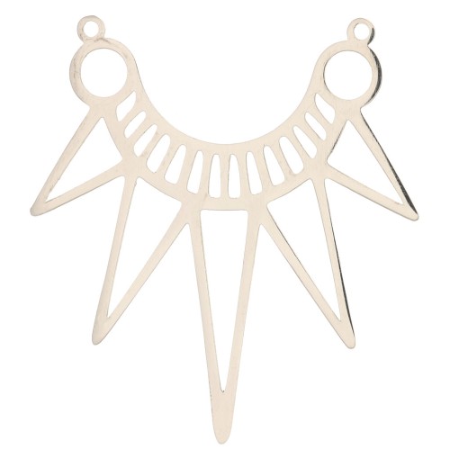 Entrepieza pour collier forme ethnique 41x38 mm- Acero inoxidable x1