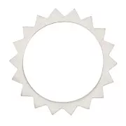 Entrepieza - pendentif soleil 18 mm- Acero inoxidable x1