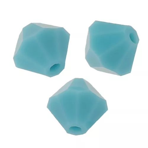 Tupis de Cristal Preciosa 6 mm - MC Bead Rondell - Turquesa x12