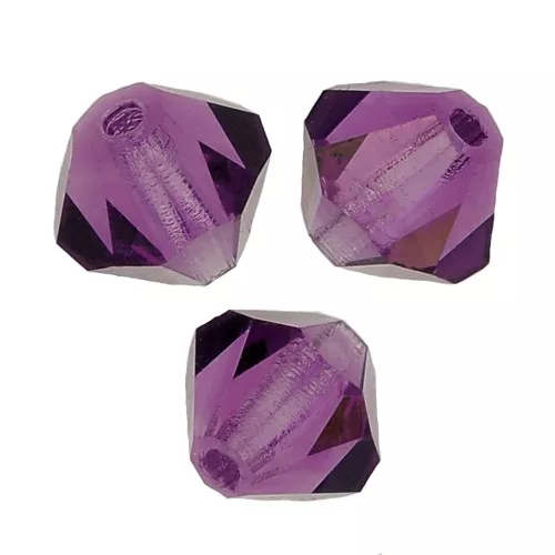 Tupis de Cristal Preciosa 6 mm - MC Bead Rondell - Amethyst x12