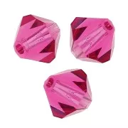 Tupis de Cristal Preciosa 6 mm - MC Bead Rondell - Fuchsia x12