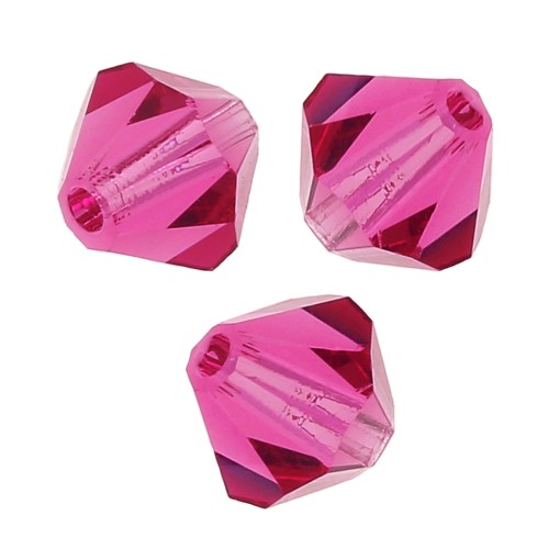 Tupis de Cristal Preciosa 6 mm - MC Bead Rondell - Fuchsia x12