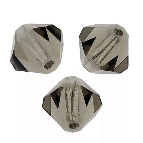 Tupis de Cristal Preciosa 6 mm - MC Bead Rondell - Black Diamond x12