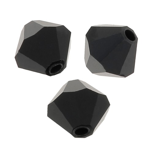 Tupis de Cristal Preciosa 6 mm - MC Bead Rondell - Jet x12