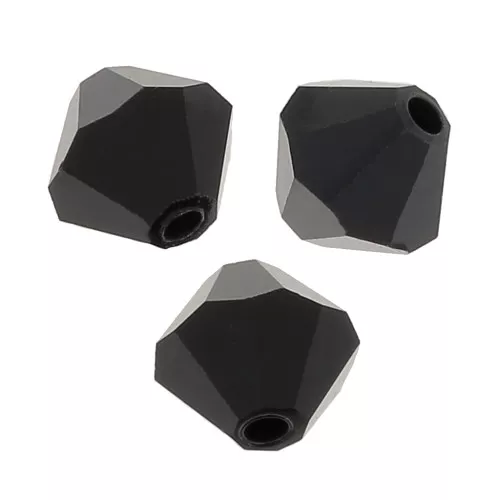Tupis de Cristal Preciosa 6 mm - MC Bead Rondell - Jet x12