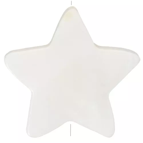 Estrella de nácar irisado 18 mm Natural x4