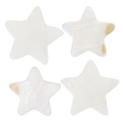 Estrella de nácar irisado 18 mm Natural x4
