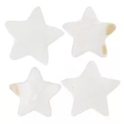 Estrella de nácar irisado 18 mm Natural x4