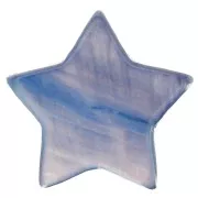 Estrella de nácar irisado 19 mm Bleu Violet x4