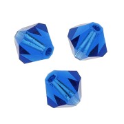 Tupis de Cristal Preciosa 6 mm - MC Bead Rondell - Capri Blue x12