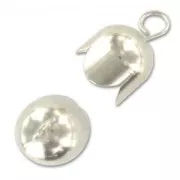 Casquillas con apertura 10 mm plateado x4