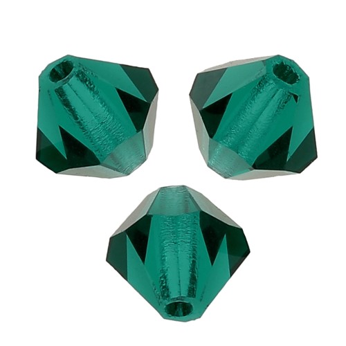 Tupis de Cristal Preciosa 6 mm - MC Bead Rondell - Emerald x12