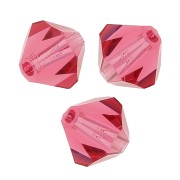 Tupis de Cristal Preciosa 6 mm - MC Bead Rondell - Indian Pink x12
