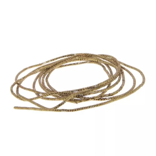 Caña rizada para bordar - Broches y bisutería bordada 1 mm - Marrón dorado x5g