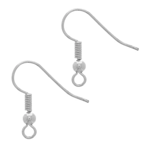 Ganchos bolas 18 mm Plateado x100