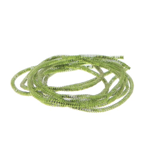 Canutille rizado para bordar - Broches y bisutería bordada 1 mm - Verde claro x5g