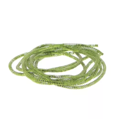Canutille rizado para bordar - Broches y bisutería bordada 1 mm - Verde claro x5g