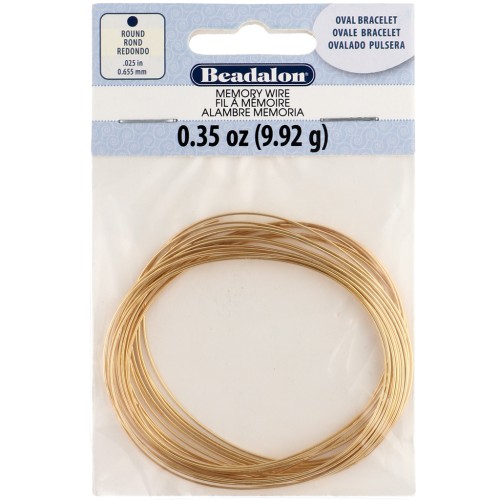 Pulsera memoria óvala 65x55 mm Dorado x23 vueltas