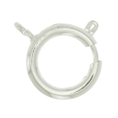 Cierre de reasa 16 mm - Chapado en plata fina x1