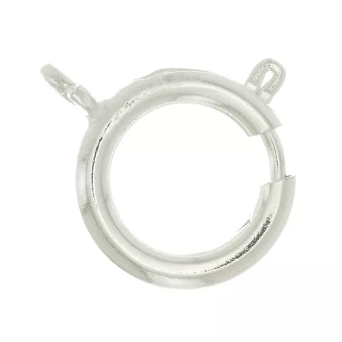 Cierre de reasa 16 mm - Chapado en plata fina x1