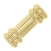 Cuentas tubos con estampados 9x3.5 mm - Dorado con oro fino x5|raw }}