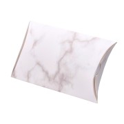 Cajita para detalles - estampado marmoleado 12.5x8x2cm - Blanco- Gris x1