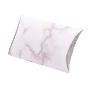 Cajita para detalles - estampado marmoleado 12.5x8x2cm - Blanco- Gris x1