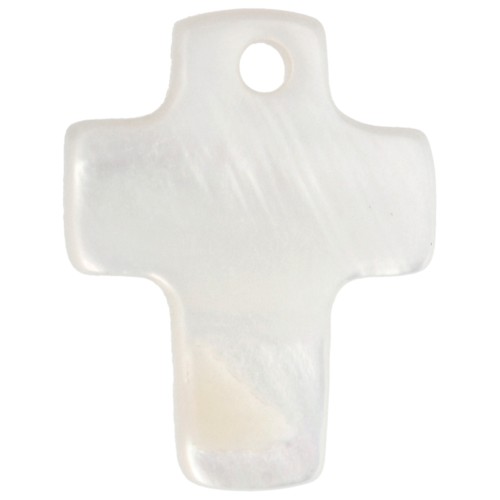 Cruz de Nácar 12x10 mm Natural x10