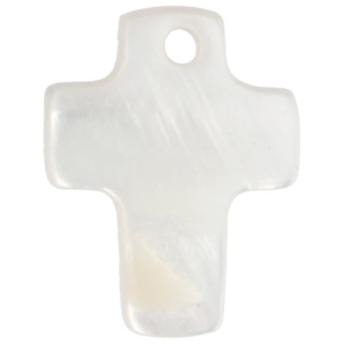Cruz de Nácar 12x10 mm Natural x10
